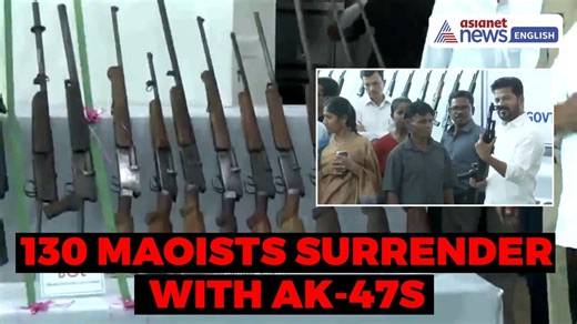 Major Maoist Surrender in Telangana: 130 Rebels Lay Down Arms Before CM Revanth Reddy