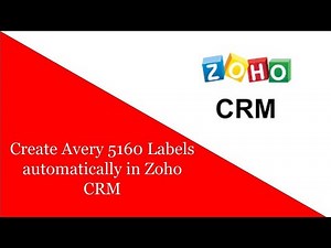 Zoho CRM Hack: Create Avery 5160 Labels automatically in Zoho CRM?