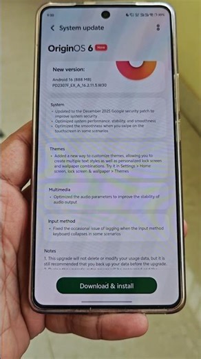 iQOO 12 OriginOS 6 OTA Drops! December Security Patch #originos6 #iqoo12