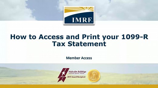 How to Access and Print your 1099-R Tax Statement