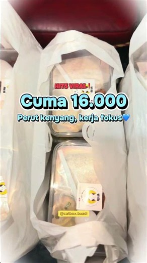Selain pesan nasi kotak acara, catbox buadi sekarang bisa catering bulanan❗️