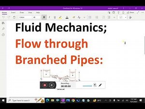 Fluid mechanics : - ( Flow through branched pipes ) - 175.#fluidmechanics flowthroughbranchedpipes