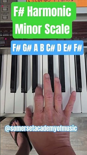 F Sharp Harmonic Minor Scale 🎹 #piano #musicscale #pianotutorial