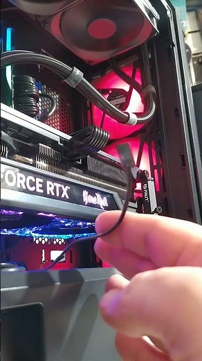 Подключение кабеля ARGB синхронизации на видеокартах Palit GeForce RTX 4080 GAMEROCK #shorts