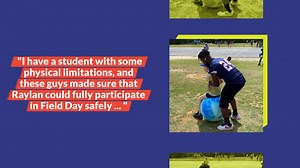 🏆Terry Sanford Football Players Demonstrate Excellence During National Volunteer Month!🏆 Recently, Terry Sanford High School’s football team volunteered at Vanstory Hills Elementary School’s field day. The young men of Terry Sanford assisted with the events, helped younger students compete and even joined in during the potato sack race! Elizabeth Shepherd, a fourth-grade teacher at Vanstory Hills, shared a message of gratitude specifically for two Terry Sanford students who helped her student,