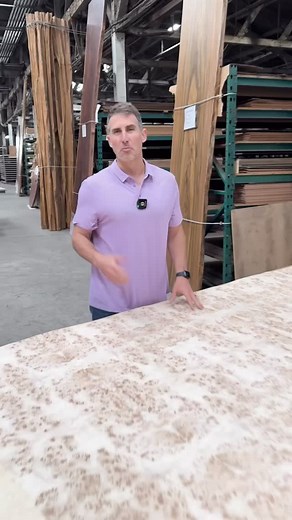 An elegant material, Mappa Burl’s heartwood tends to be a light brown color, while its sapwood is a pale yellow to creamy white hue. But what makes it one of the most prized veneer options is its renown, namesake burl. | GL Veneer, Inc.