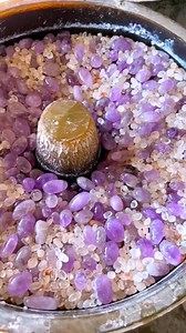 Amethyst thumbled stone | Blue Light Gemstones