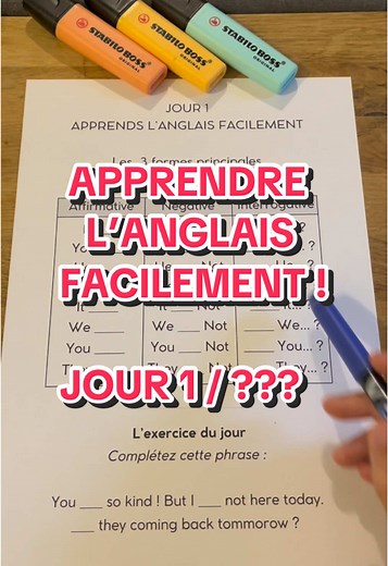 Apprendre l'anglais facilement: Les 3 formes du verbe être au présent