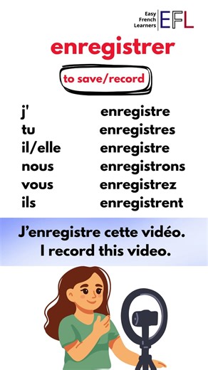 enregistrer ; French Verb Conjugation