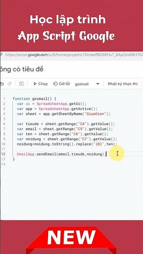 Học lập trình App Script Google - phần 10