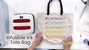INFUSIBLE INK TOTE BAG: Such a fun and easy project! Design and make your own Tote Bag with Infusible Ink. #homemade #jennifertryon #cricut #cricut_ca | Jennifer Tryon - Homemade