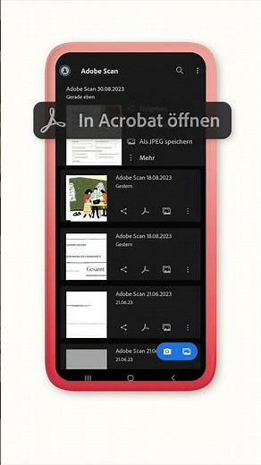 Adobe Scan App: Dokument scannen und als PDF speichern | Adobe PDF Tutorial | #shorts