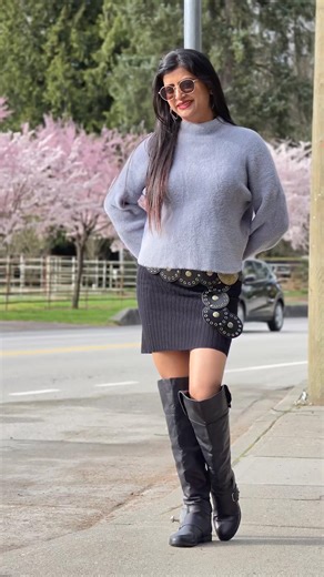 Party Look in Winter ❄️🔥 | Long Boots + One Piece + Hoodie Style 💃 #fashiondiva