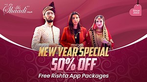 Naye saal ki sab se badi khushkhabri! 🎉 Shaadi Organization Pakistan laa raha hai 50% OFF — aur tamam females ke liye FREE rishta app packages 💍✨ Ab rishta dhoondhna hua aur bhi asan, safe aur reliable. Abhi Shaadi.org.pk download karein aur hamari success stories ka hissa banain. Kyun ke rishta milna hua asaan — Shaadi Organization Pakistan. 📲 Download The App Now: https://shaadi.org.pk/rishta-pakistan-app #ShaadiOrganizationPakistan #NewYearOffer #50PercentOff #FreeRishtay #MarriageMadeEasy