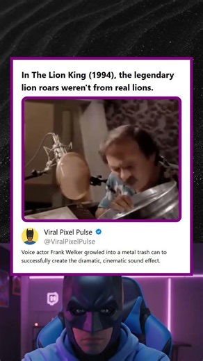The Lion King 1994 Lion Roars Were Made By Voice Actor Growling Into a Metal Trash Can
