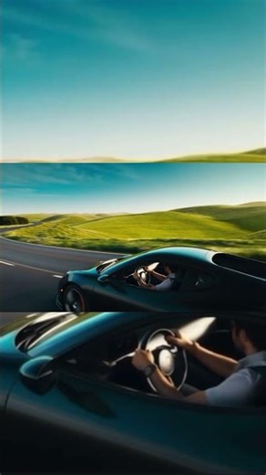 Luxury Sports Car Drive 🌿 | Side View Aesthetic Highway Ride