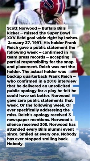 11 NFL Seasons. He Missed the Winning Field Goal. His Holder Apologized Publicly. He Never Did.