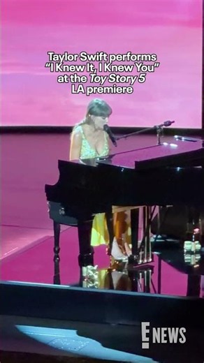 Taylor Swift performs her song "I Knew It, I Knew You" after the LA premiere of "Toy Story 5."