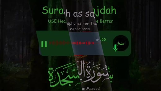 surah as sajdah complete this sound touching the heart 🫀🎧 listen full for better......🖤 #quran #quranvideo #quranverses #foryoupage❤️❤️ #fypislam