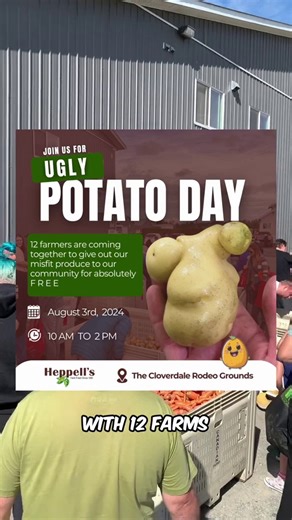 What does waste less give more really mean? Let me know where you live, and if an ugly potato day should come to you? #farmtok #veggies #uglypotatoday #potatotiktok #foodwaste | Heppells Potato