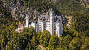 Floating above the forests of Neuschwanstein Castle
