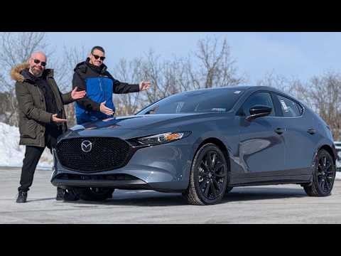 Test Driving the 2026 Mazda 3 Hatchback Carbon Edition: Features, Performance, and AWD in Snow