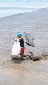 The inheritor of the intangible cultural heritage project, the Red Pants, is following the trend again. The little brother always catches a lot of fish and rarely gets empty-handed Grab the tide fish#Qiantang River Tide#Go | Anhnongdanth