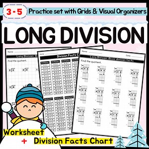 Practice Long division using Division Facts 1-12 Winter Multiplication Chart