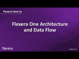 Flexera One Architecture and Data Flow