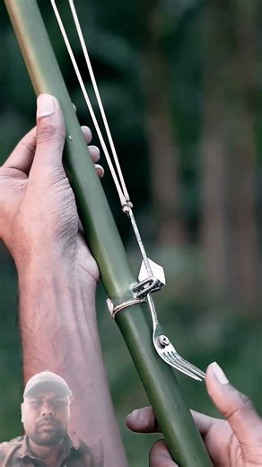DIY Bamboo Slingshots with Iron Nail 🔥 | Powerful Desi Slingshot Making | #shorts