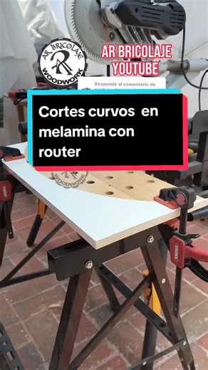 Cómo hacer cortes curvos limpios en melamina con router