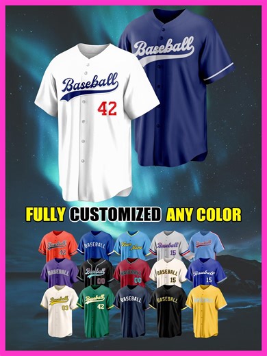 Personalized Baseball Jersey Custom Embroidery/printing Name Number Logo Team Shirt for Fans Gifts - Etsy