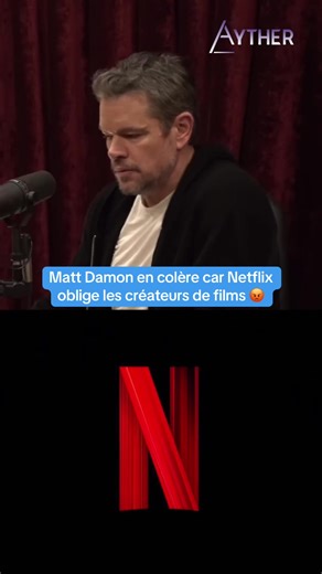 Matt Damon s'inquiète pour l'avenir du cinéma sur Netflix