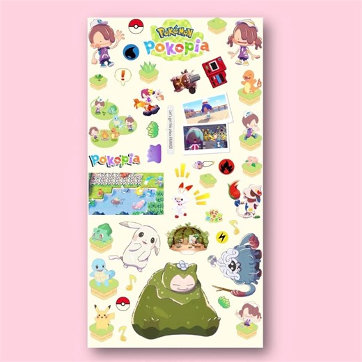 Pokemon Pokopia Sticker Sheet - Etsy