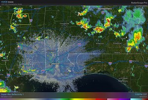 8.3K views · 33 reactions | 245 PM Radar Update: Isolated to scattered showers and storms are moving southeast today over interior portions of the forecast area with more isolated coverage elsewhere. Can’t rule out some gusty winds and small hail in the strongest storms this afternoon. | US National Weather Service Mobile Alabama | Facebook