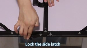 LOFTEY 2025 Reinforced Small Folding Table Portable, Small Foldable Camping Table, Heavy-Duty Mini Folding | 2 Adjustable Height | Lightweight Aluminum with Handle | 25" x 16" x 22", Black