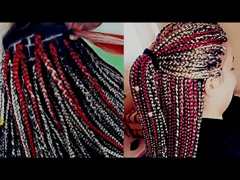 BOX BRAIDS | Box Braids Tutorial on a White Girl.