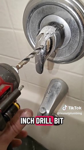 easy way to deal with a stripped set screw on a Moen Posi temp shower valve handle #diy #plumbing #house #fyp #repair