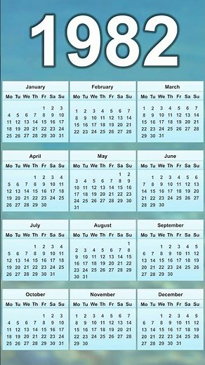 1982 Calendar