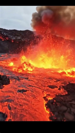 Live Volcano Sound and Visuals recorded with My Drone #ytshorts