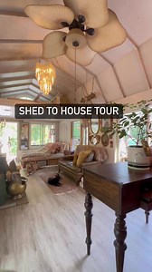 1.7M views · 64K reactions | A sneak peek to our 12x30 shed home at Beloved Cabin with attached greenhouse kitchen … We’re located in middle GA. #sheshed #greenhouse #kitchendesign #kitchengarden #simplelife #smallhouse #tinyhouselife | United Tiny House | Facebook