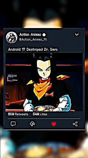 ANDROID 17 Takes Down His CREATOR Dr Gero! || #dbheros #dragonballz #goku #anime #supersaiyan
