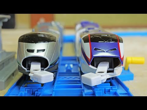 Introducing the Plarail E3 Series Shinkansen Tsubasa (articulated model) 1000 and 2000 series. Th...