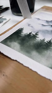 29K views · 501 reactions | Misty mountain peaks in watercolor sablerae.etsy.com | Sable Rae Art | Facebook