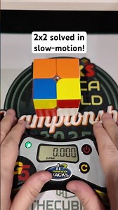 2x2 solved in slow-motion! #speedcubing #slowmotion #dji