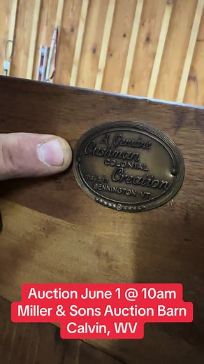 Auction June 1 at 10am. Location is Miller and Sons Auction Barn in Calvin, WV. For full auction listing, visit www.auctionzip.com ID #4287 #auction #auctioneer #wvauctioneer #millerandsons #auctionbarn #cushman #cushmancreations #cushmanfurniture #richwoodwv #lumberjacks #benningtonvt @43jason42