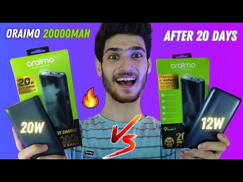Oraimo 20000mah 20w Power Bank Review After 20 Days | Oraimo 20000mah 20W vs 12W Comparison⚡