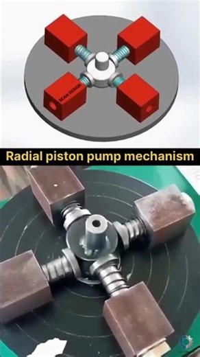 How Radial Piston Pumps Work! ⚙️ (Animation vs. Real) #shorts