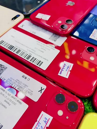 Diverse Selection of Smartphones in Retail Store