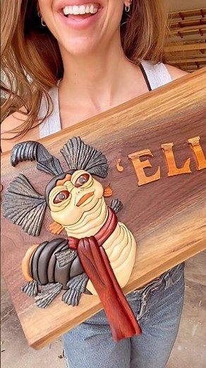 The Labyrinth worm made out of wood!